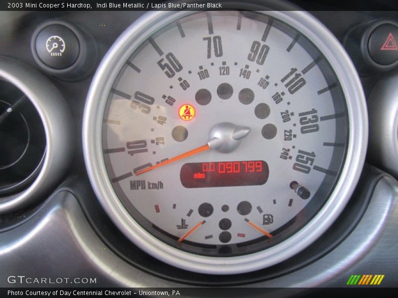 Indi Blue Metallic / Lapis Blue/Panther Black 2003 Mini Cooper S Hardtop