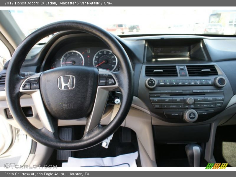 Alabaster Silver Metallic / Gray 2012 Honda Accord LX Sedan