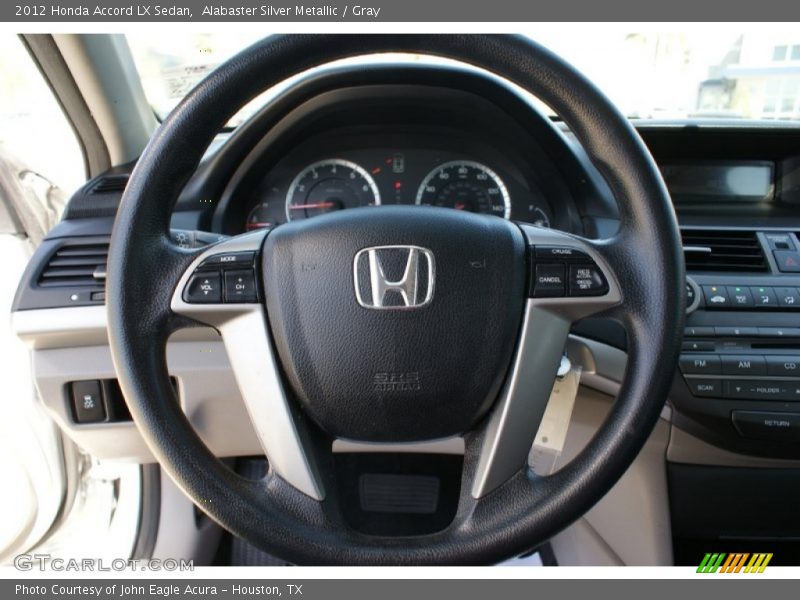 Alabaster Silver Metallic / Gray 2012 Honda Accord LX Sedan