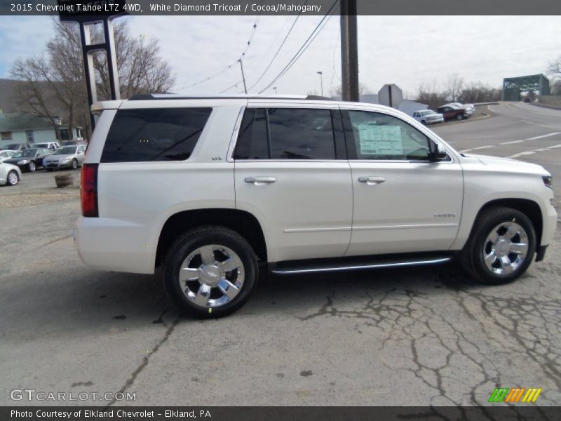 White Diamond Tricoat / Cocoa/Mahogany 2015 Chevrolet Tahoe LTZ 4WD