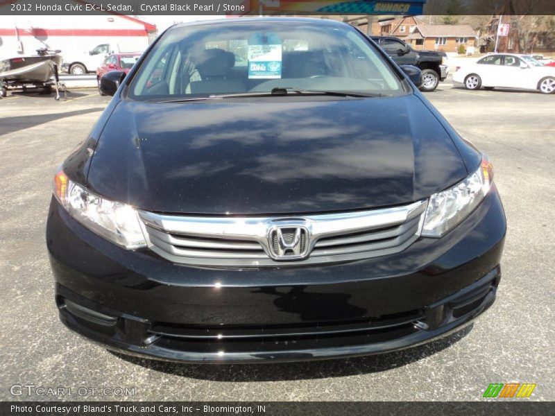 Crystal Black Pearl / Stone 2012 Honda Civic EX-L Sedan