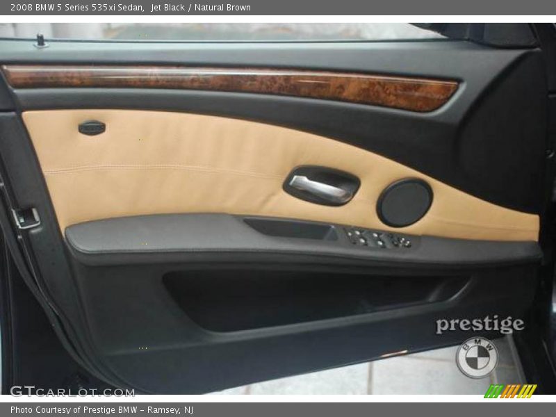 Jet Black / Natural Brown 2008 BMW 5 Series 535xi Sedan