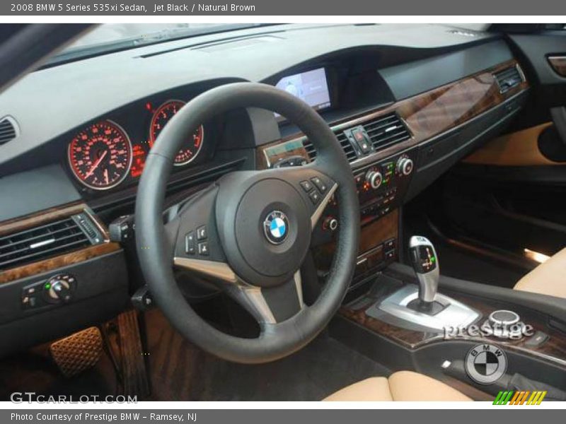 Jet Black / Natural Brown 2008 BMW 5 Series 535xi Sedan