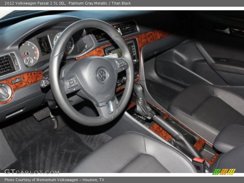 Platinum Gray Metallic / Titan Black 2012 Volkswagen Passat 2.5L SEL