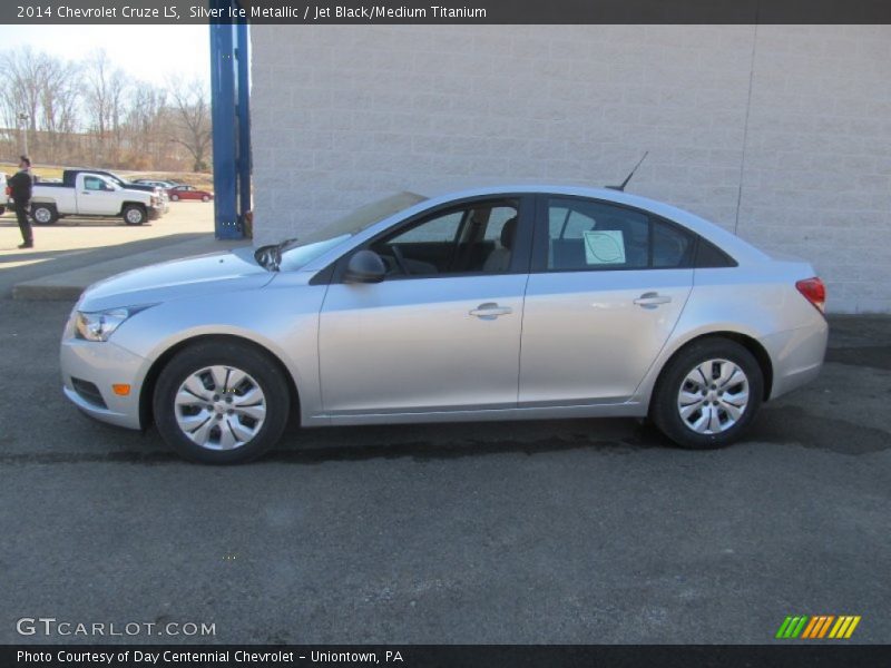 Silver Ice Metallic / Jet Black/Medium Titanium 2014 Chevrolet Cruze LS