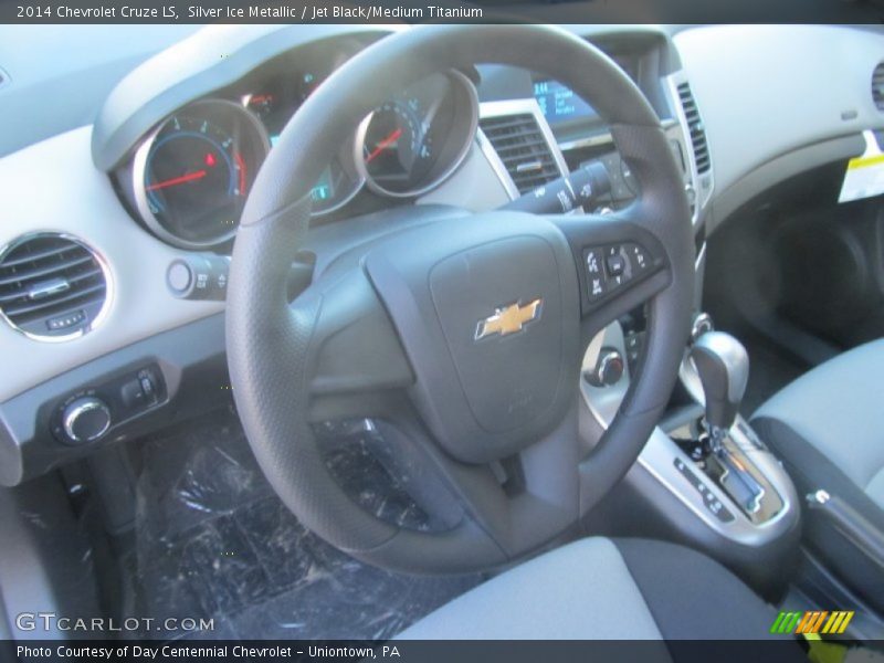 Silver Ice Metallic / Jet Black/Medium Titanium 2014 Chevrolet Cruze LS