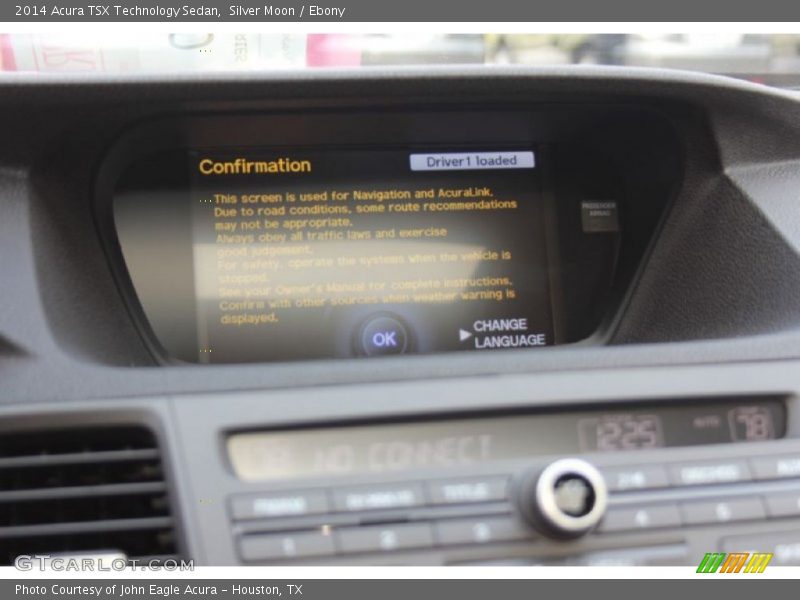 Silver Moon / Ebony 2014 Acura TSX Technology Sedan