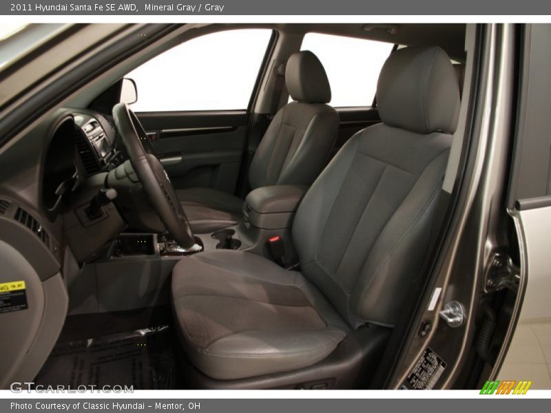 Mineral Gray / Gray 2011 Hyundai Santa Fe SE AWD