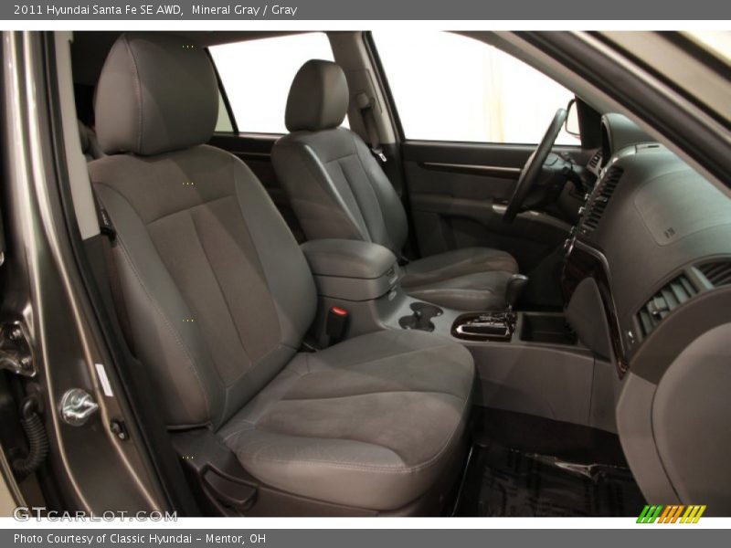 Mineral Gray / Gray 2011 Hyundai Santa Fe SE AWD