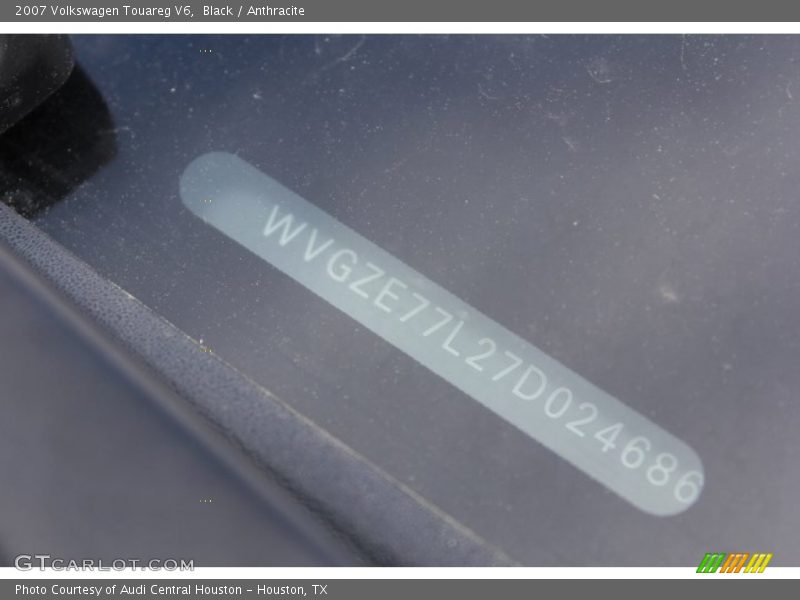 Black / Anthracite 2007 Volkswagen Touareg V6