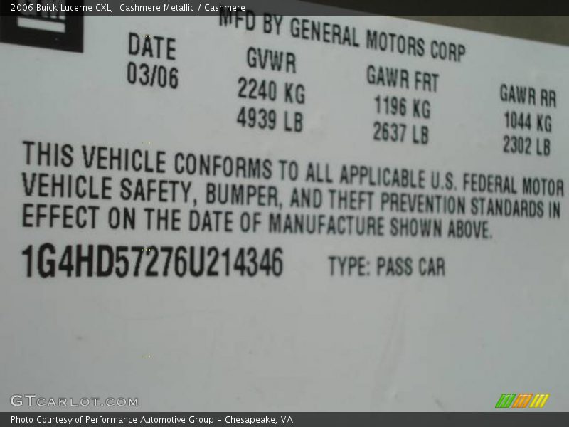 Cashmere Metallic / Cashmere 2006 Buick Lucerne CXL