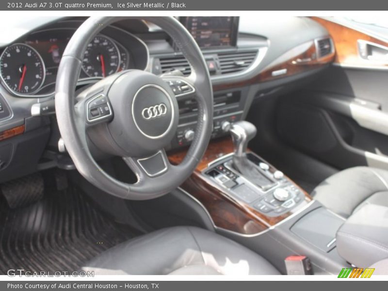 Ice Silver Metallic / Black 2012 Audi A7 3.0T quattro Premium