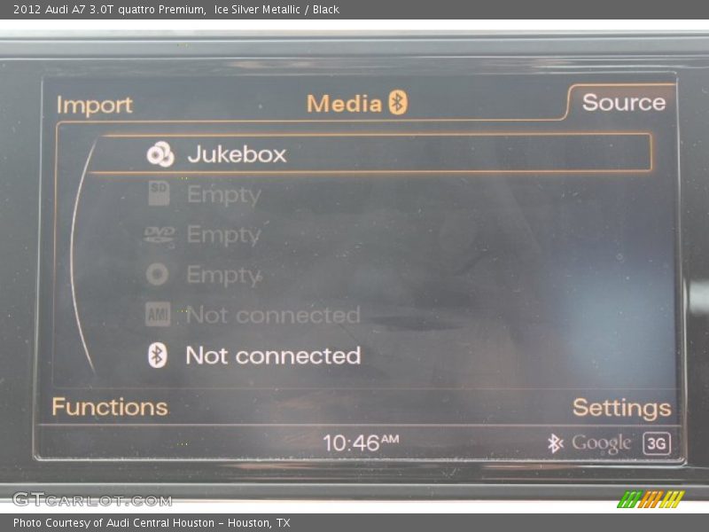 Ice Silver Metallic / Black 2012 Audi A7 3.0T quattro Premium