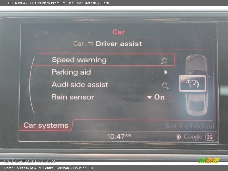 Ice Silver Metallic / Black 2012 Audi A7 3.0T quattro Premium