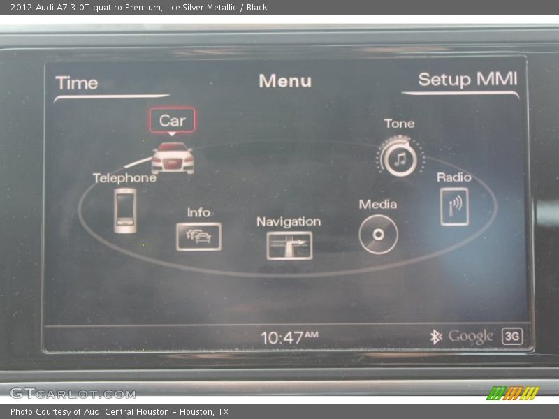 Ice Silver Metallic / Black 2012 Audi A7 3.0T quattro Premium