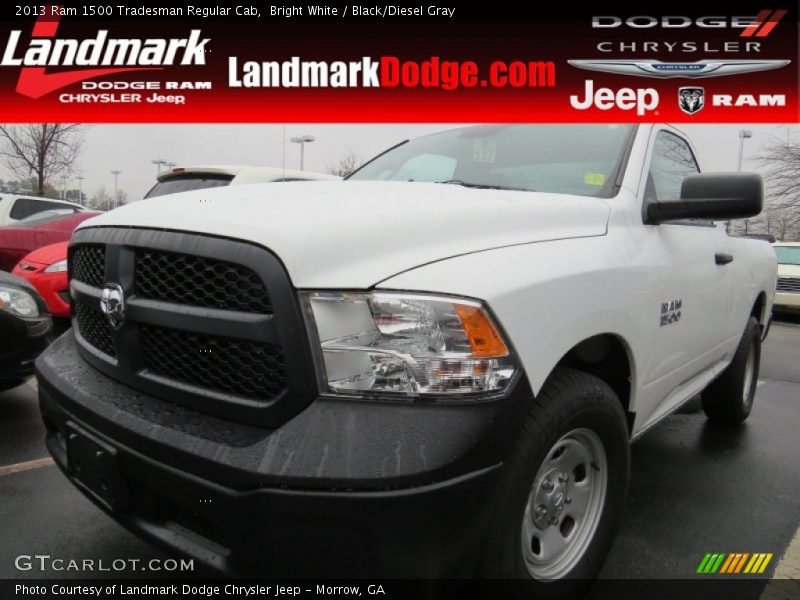 Bright White / Black/Diesel Gray 2013 Ram 1500 Tradesman Regular Cab