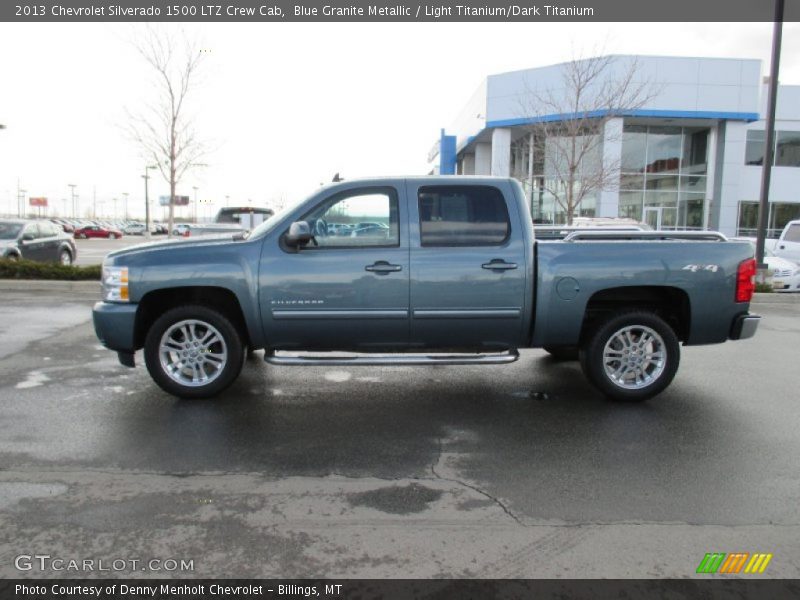 Blue Granite Metallic / Light Titanium/Dark Titanium 2013 Chevrolet Silverado 1500 LTZ Crew Cab