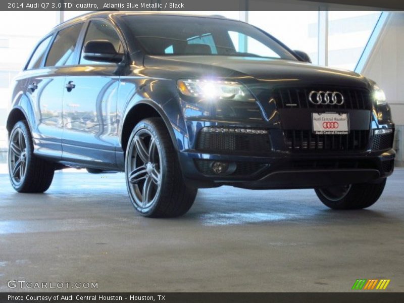 Atlantis Blue Metallic / Black 2014 Audi Q7 3.0 TDI quattro