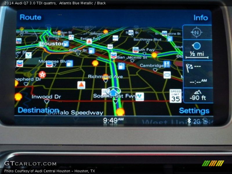 Atlantis Blue Metallic / Black 2014 Audi Q7 3.0 TDI quattro