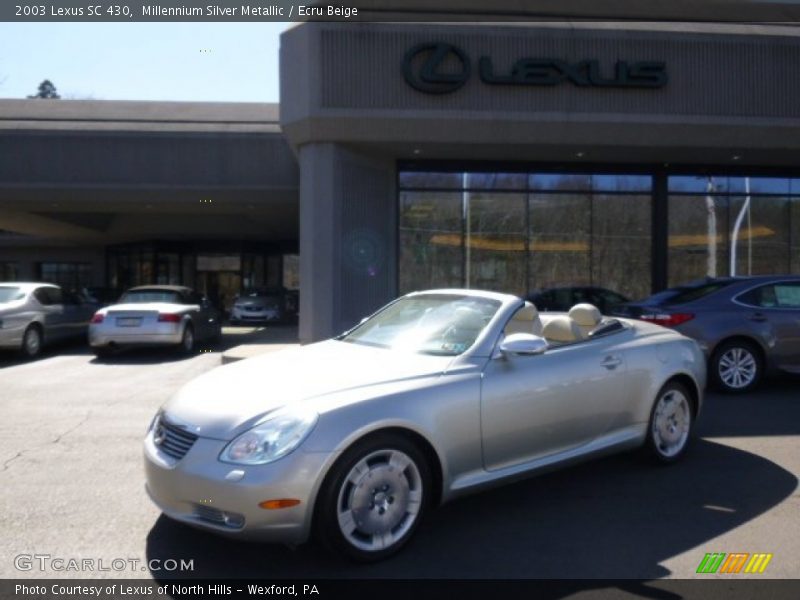Millennium Silver Metallic / Ecru Beige 2003 Lexus SC 430
