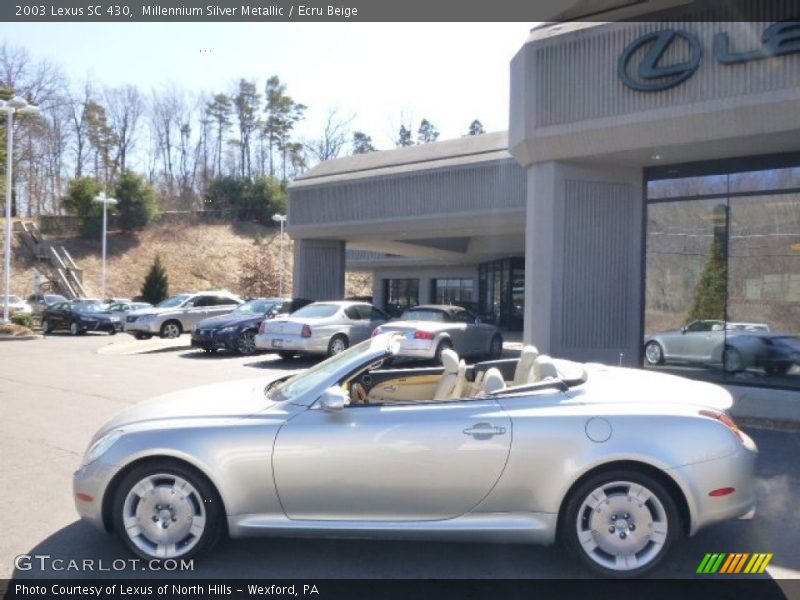 Millennium Silver Metallic / Ecru Beige 2003 Lexus SC 430