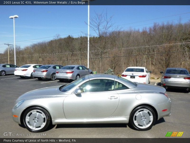 Millennium Silver Metallic / Ecru Beige 2003 Lexus SC 430