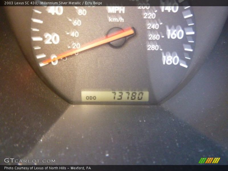 Millennium Silver Metallic / Ecru Beige 2003 Lexus SC 430