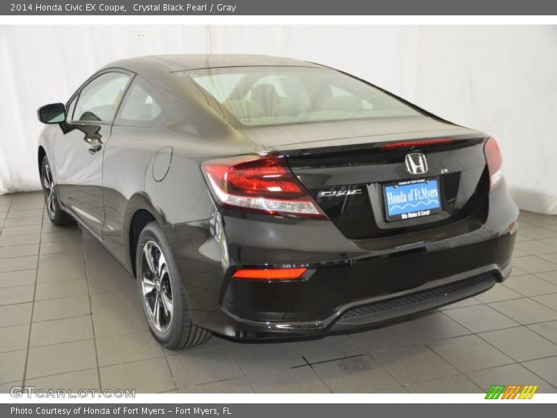 Crystal Black Pearl / Gray 2014 Honda Civic EX Coupe