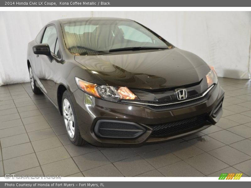 Kona Coffee Metallic / Black 2014 Honda Civic LX Coupe