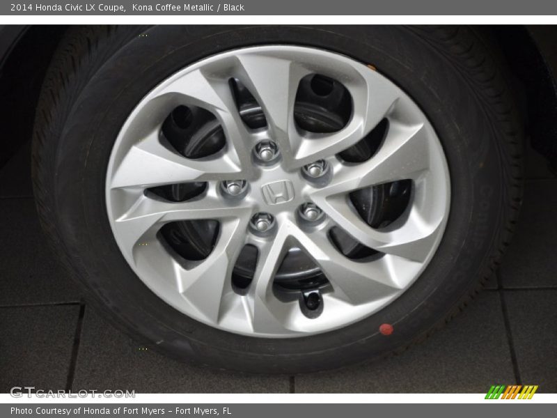 Kona Coffee Metallic / Black 2014 Honda Civic LX Coupe