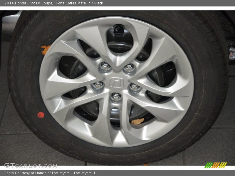 Kona Coffee Metallic / Black 2014 Honda Civic LX Coupe