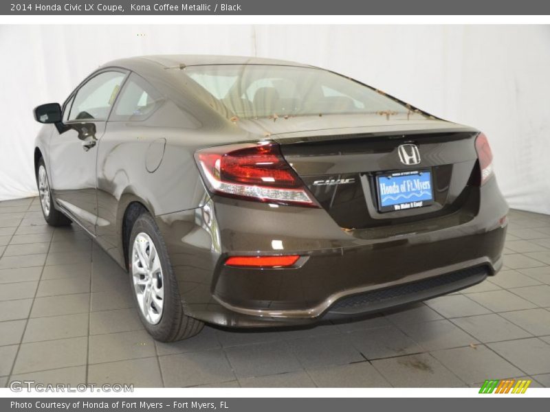 Kona Coffee Metallic / Black 2014 Honda Civic LX Coupe