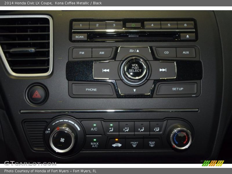 Kona Coffee Metallic / Black 2014 Honda Civic LX Coupe