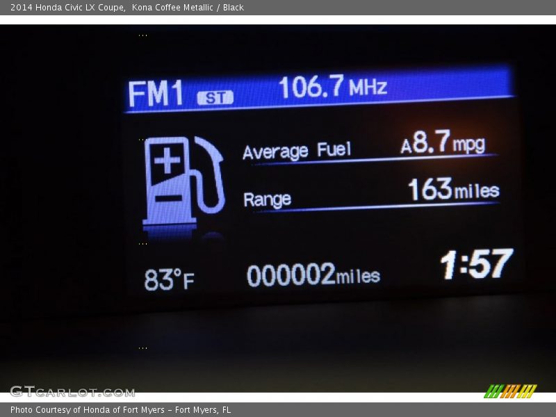 Kona Coffee Metallic / Black 2014 Honda Civic LX Coupe