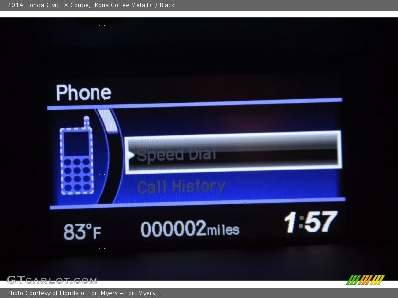 Kona Coffee Metallic / Black 2014 Honda Civic LX Coupe