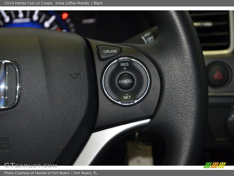 Kona Coffee Metallic / Black 2014 Honda Civic LX Coupe