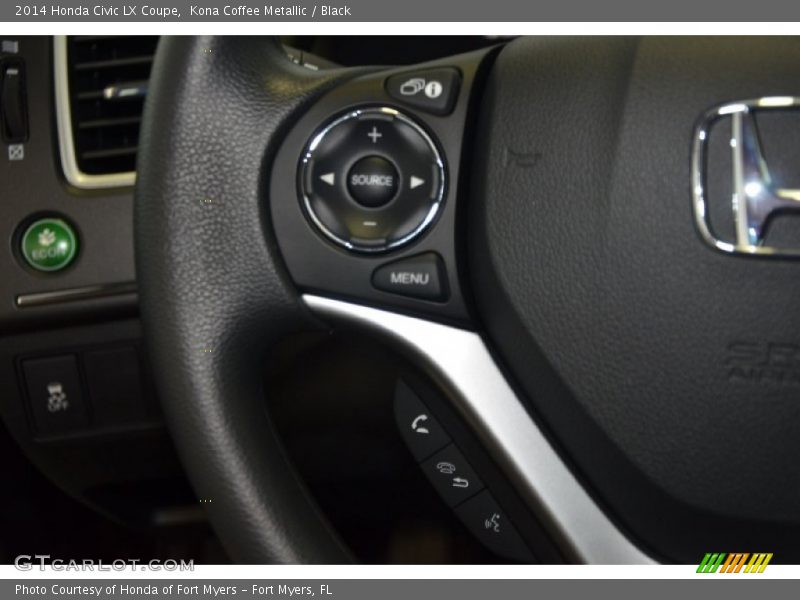 Kona Coffee Metallic / Black 2014 Honda Civic LX Coupe