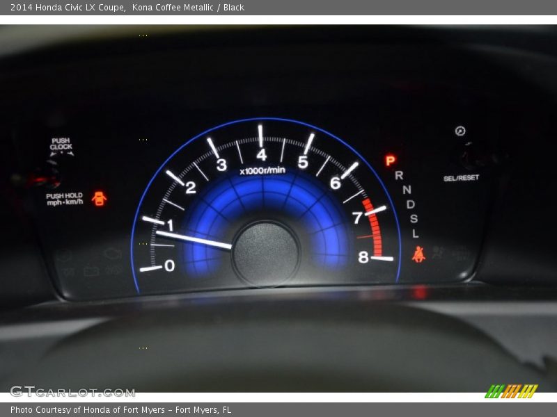 Kona Coffee Metallic / Black 2014 Honda Civic LX Coupe