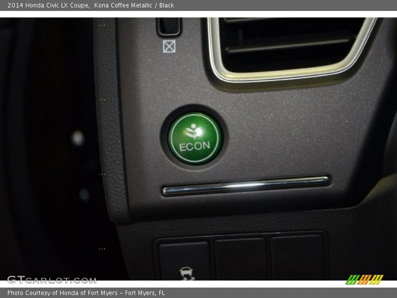 Kona Coffee Metallic / Black 2014 Honda Civic LX Coupe