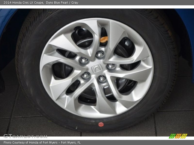 Dyno Blue Pearl / Gray 2014 Honda Civic LX Coupe