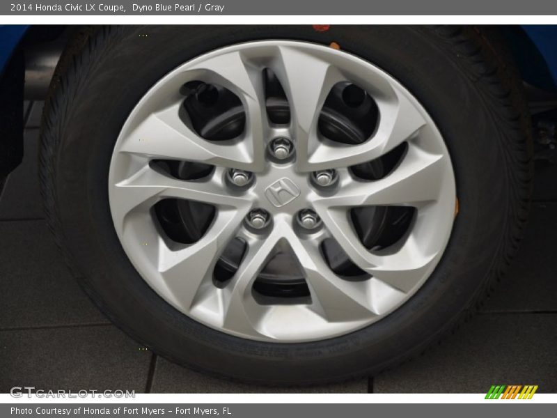 Dyno Blue Pearl / Gray 2014 Honda Civic LX Coupe