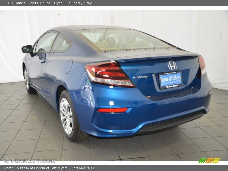 Dyno Blue Pearl / Gray 2014 Honda Civic LX Coupe