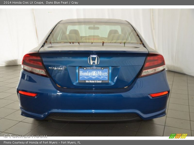 Dyno Blue Pearl / Gray 2014 Honda Civic LX Coupe