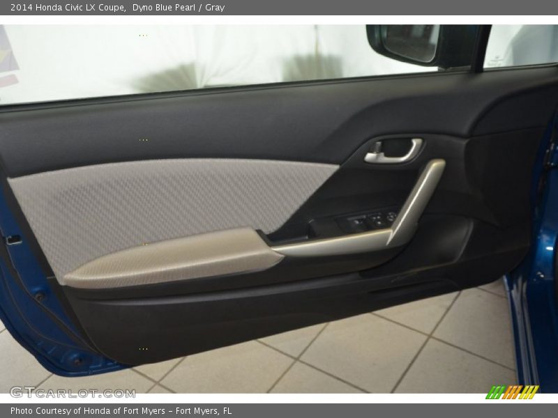 Dyno Blue Pearl / Gray 2014 Honda Civic LX Coupe