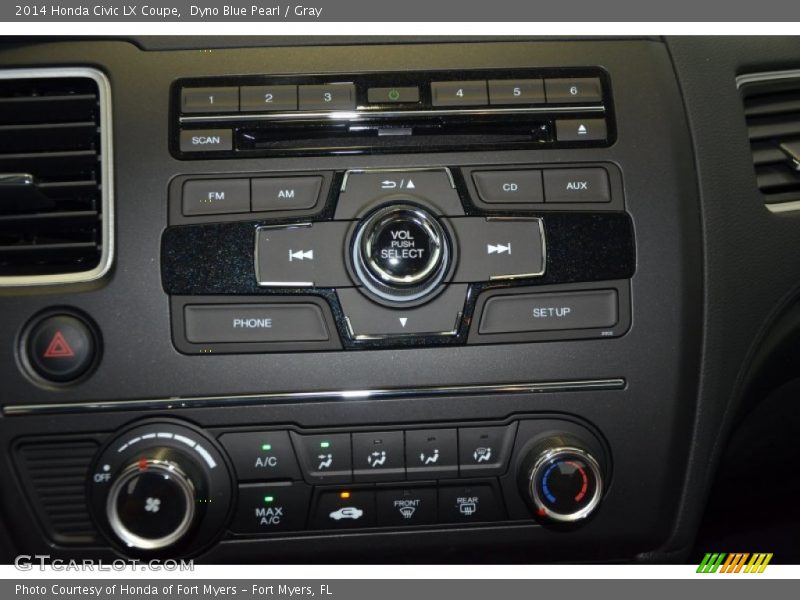 Dyno Blue Pearl / Gray 2014 Honda Civic LX Coupe