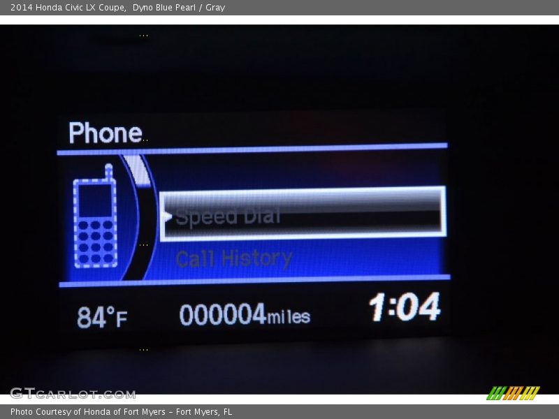 Dyno Blue Pearl / Gray 2014 Honda Civic LX Coupe