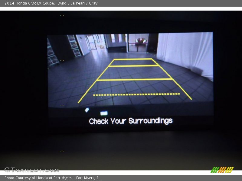 Dyno Blue Pearl / Gray 2014 Honda Civic LX Coupe