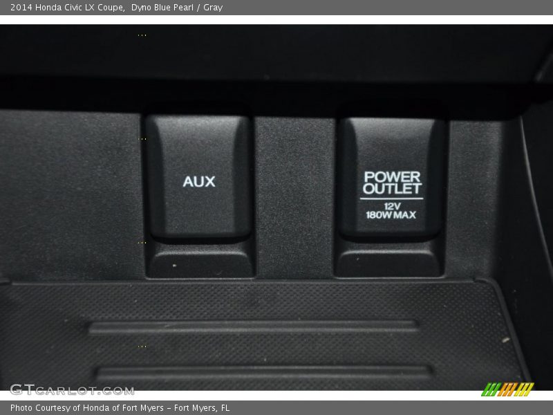 Dyno Blue Pearl / Gray 2014 Honda Civic LX Coupe