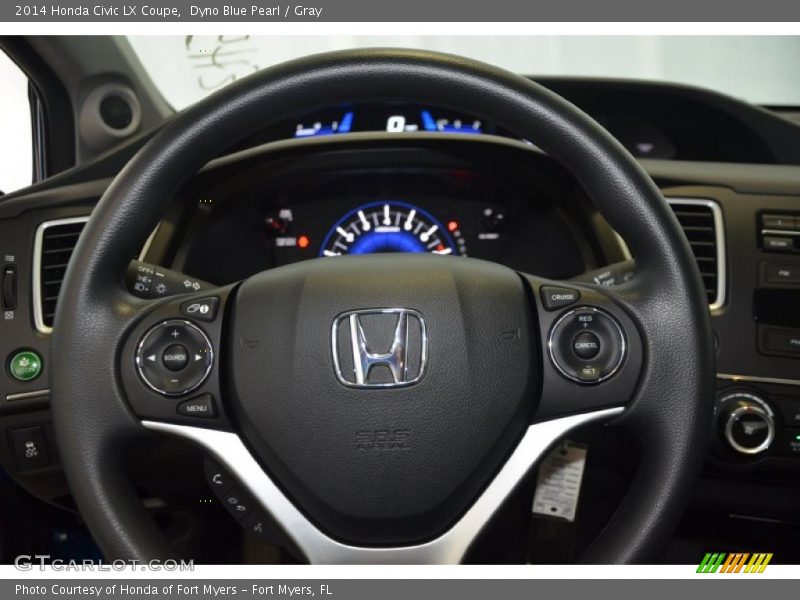 Dyno Blue Pearl / Gray 2014 Honda Civic LX Coupe
