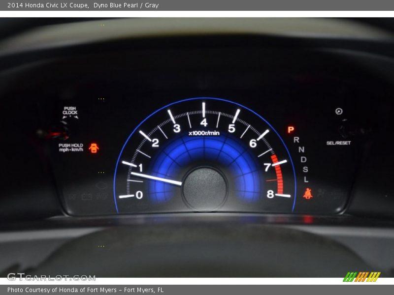Dyno Blue Pearl / Gray 2014 Honda Civic LX Coupe